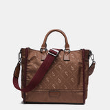 Shopper bag in recycled materials taupe