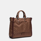 Shopper bag in recycled materials taupe