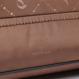 Shopper bag in recycled materials taupe