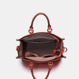 Shopper bag in orange recycled materials