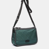 Green recycled material shoulder bag