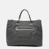 Large nylon handbag in grey