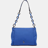 Nylon shoulder bag in blue