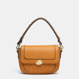 Borsa a tracolla in materiali riciclati color ambra