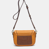 Borsa a tracolla in materiali riciclati color ambra