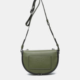 Half moon shoulder bag in green recycled materials