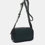 Green recycled material shoulder bag