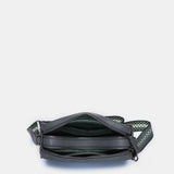 Green recycled material shoulder bag