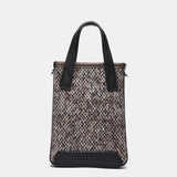 Braune Tweed-Handtasche