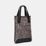 Braune Tweed-Handtasche