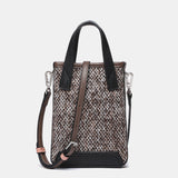 Braune Tweed-Handtasche