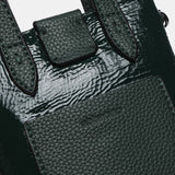 Borsa a mano in vernice verde