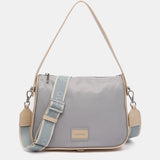 Shoulder bag in recycled materials in blue