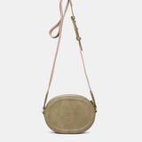 Crossbody bag in recycled materials in green