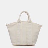 Bolso shopper pequeño en materiales reciclados en beige