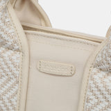 Bolso shopper pequeño en materiales reciclados en beige