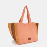 Large beach bag in coral