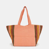 Large beach bag in coral