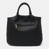 Bolso shopper en materiales reciclados trenzados negro