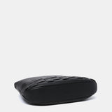 Bolso shopper en materiales reciclados trenzados negro