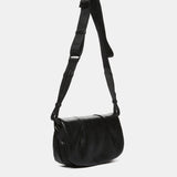 Black recycled material shoulder bag