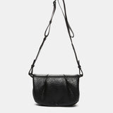 Black recycled material shoulder bag