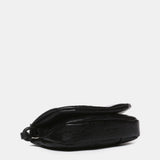 Black recycled material shoulder bag