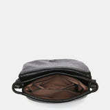Black recycled material shoulder bag