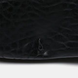 Black recycled material shoulder bag
