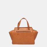 Small handbag in cognac recycled materials