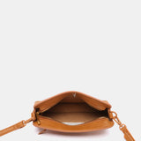 Shoulder bag in cognac recycled materials