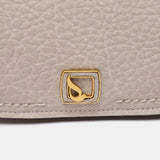 Small handbag in beige recycled materials