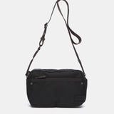 Black recycled material shoulder bag