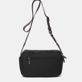 Black recycled material shoulder bag
