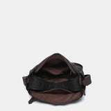 Black recycled material shoulder bag