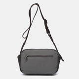 Shoulder bag in grey recycled materials