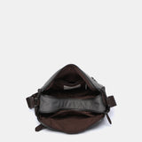 Shoulder bag in grey recycled materials