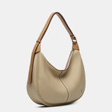 Bolso de hombro pequeño en materiales reciclados camel