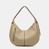 Bolso de hombro pequeño en materiales reciclados camel