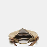 Bolso de hombro pequeño en materiales reciclados camel