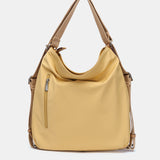 Bolso - mochila en materiales reciclados amarillo