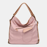 Bolso - mochila en materiales reciclados rosa