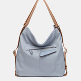Bolso - mochila en materiales reciclados azul