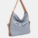 Bolso - mochila en materiales reciclados azul