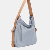 Bolso - mochila en materiales reciclados azul