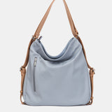 Bolso - mochila en materiales reciclados azul