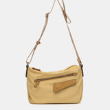 Yellow recycled material shoulder bag