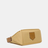 Yellow recycled material shoulder bag