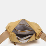 Yellow recycled material shoulder bag