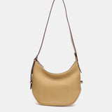 Borsa a tracolla color cammello realizzata con materiali riciclati